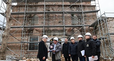 Büyükgöz, tarihi çarşı hamamı inceledi