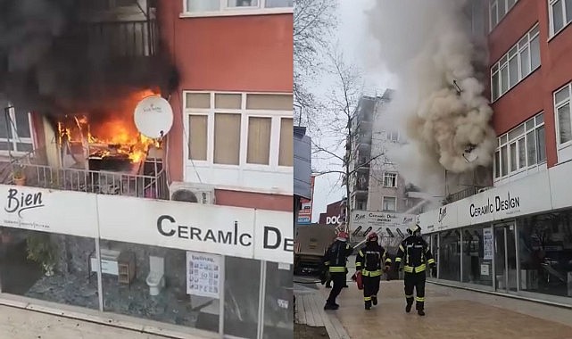 Daire alevlere teslim oldu, 4 kişi dumandan etkilendi