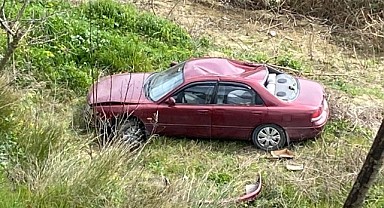 El freni boşalan araç 40 metre aşağıya uçtu