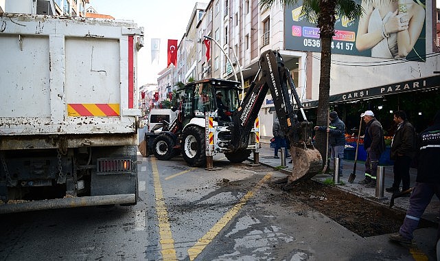 Fatih Caddesi’nde bakım çalışması yapılıyor