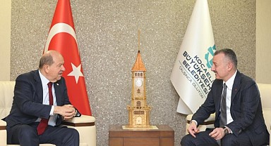 Ersin Tatar, Başkan Büyükakın’a konuk oldu