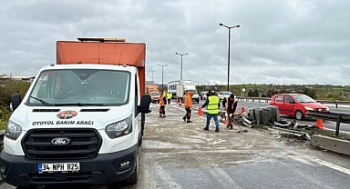 Gebze gişelerinde kaza! Sürücü yaralandı