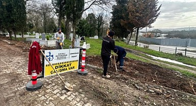 Pelitli Mezarlığı’na tel çit çekiliyor