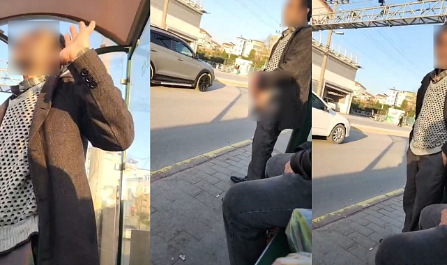 Durakta bekleyen genç kız sapığın tacizine uğradı!