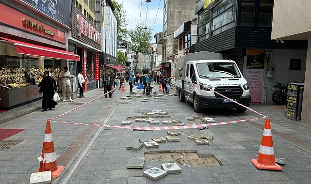 Eskiçarşı’da parkeler yenilendi