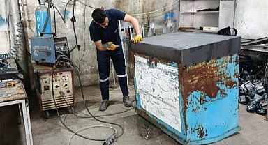 Eskiyen konteynerler çöpe gitmiyor!