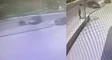Otomobille motosiklet çarpıştı! 1 kişi yaralandı