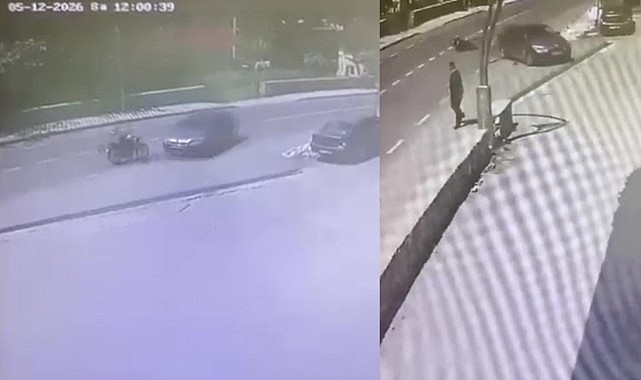 Otomobille motosiklet çarpıştı! 1 kişi yaralandı