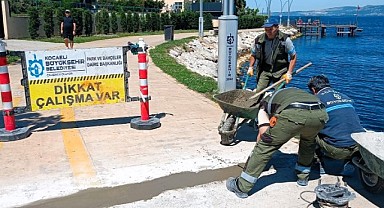 Büyükşehir, Değirmendere sahilinde de çalışıyor