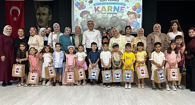 Çocuk Kulübü öğrencileri karnelerini aldı
