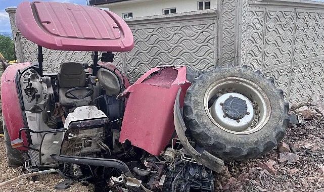 Kullandığı traktörün altında kalan çiftçi ağır yaralandı