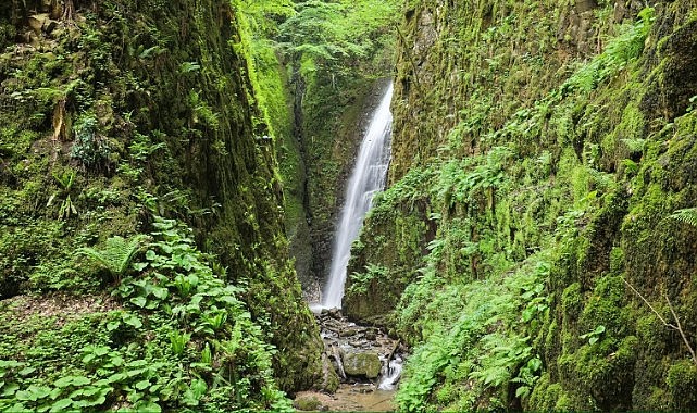 Nüzhetiye Şelalesi, güzelliği ile mest ediyor