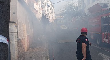 Yumurta dükkanı alev alev yandı!