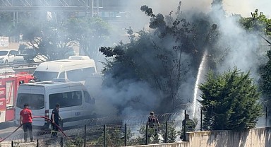 Ağaçlık alanda çıkan yangın korkuttu!
