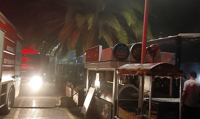 Kafenin mutfağında çıkan yangın hasara neden oldu!