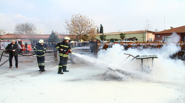 Büyükşehir İtfaiyesinden yangın tatbikatı!