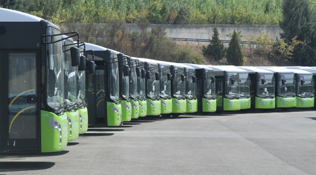 Doğalgazlı otobüsler incelendi