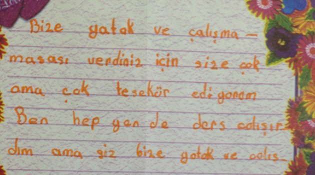 Edanur’un mektubu duygulandırdı