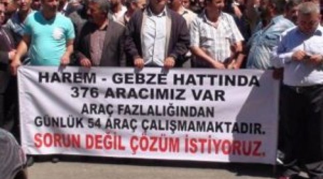 Gebze - Harem minibüsçüleri kontakt kapattı