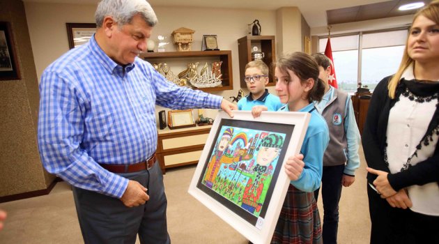 Gerçekleşen hayallerini resme döktüler
