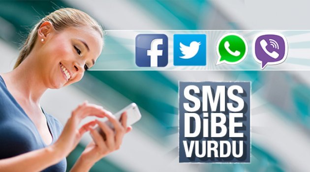 SMS kullanımı dibe vurdu