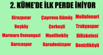 2. küme’de ilk perde iniyor