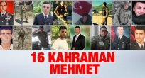 16 Şehit askerin kimlikleri belirlendi