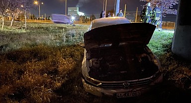 Başiskele'de yoldan çıkan otomobilin sürücüsü yaralandı!