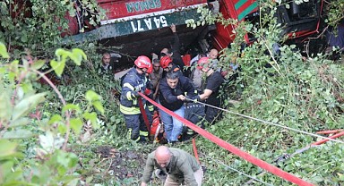 Orman İşletme arazözü uçurumdan düştü: 1 ölü, 3 yaralı